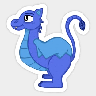 Blue Baby Dragon Sticker